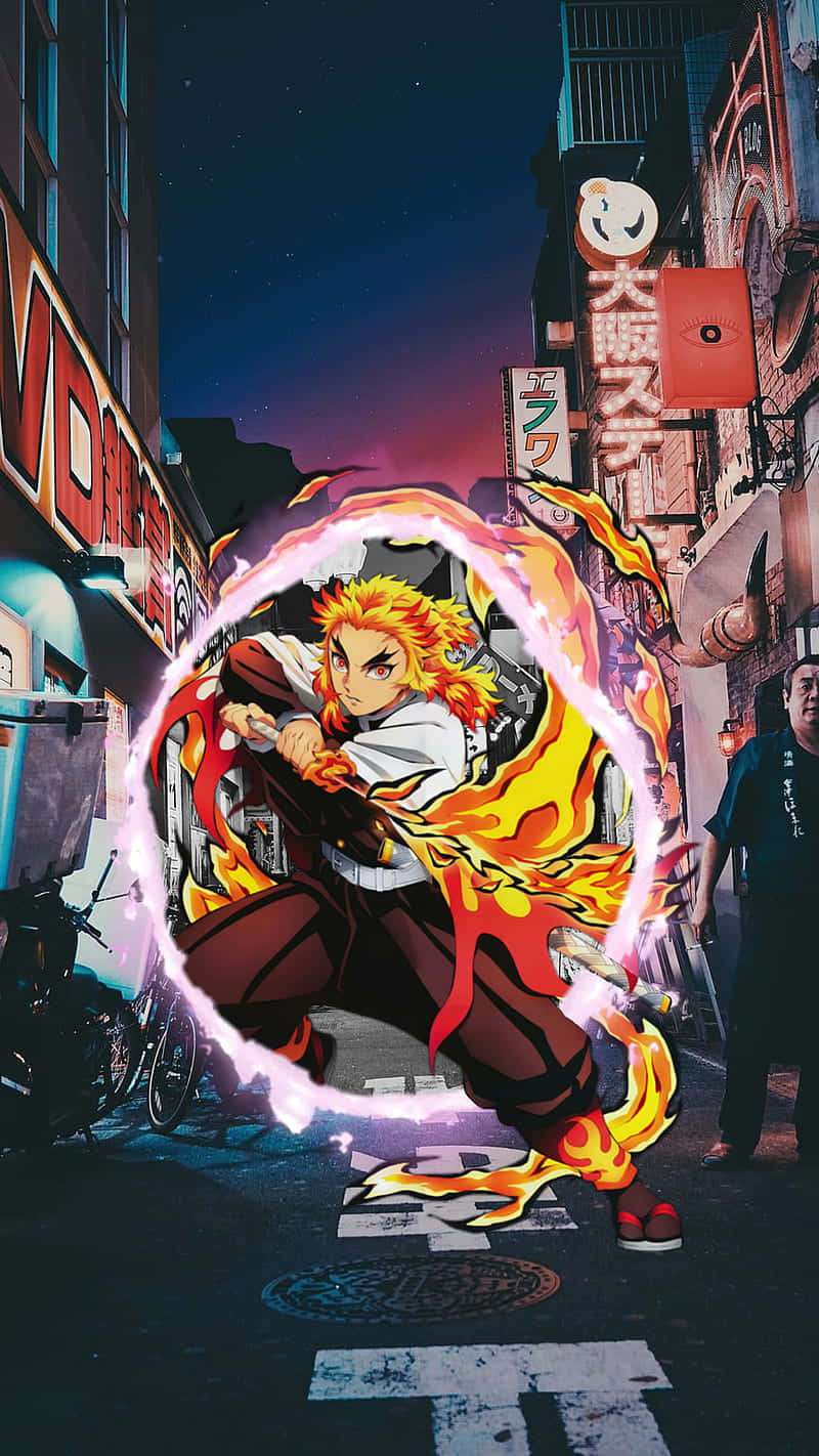 Delight In Anime With A Custom Demon Slayer Iphone 11 Background