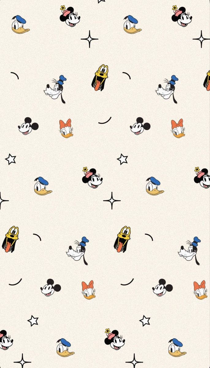 Delight In The Magic Of Disney With This Fun And Colorful Pattern Background