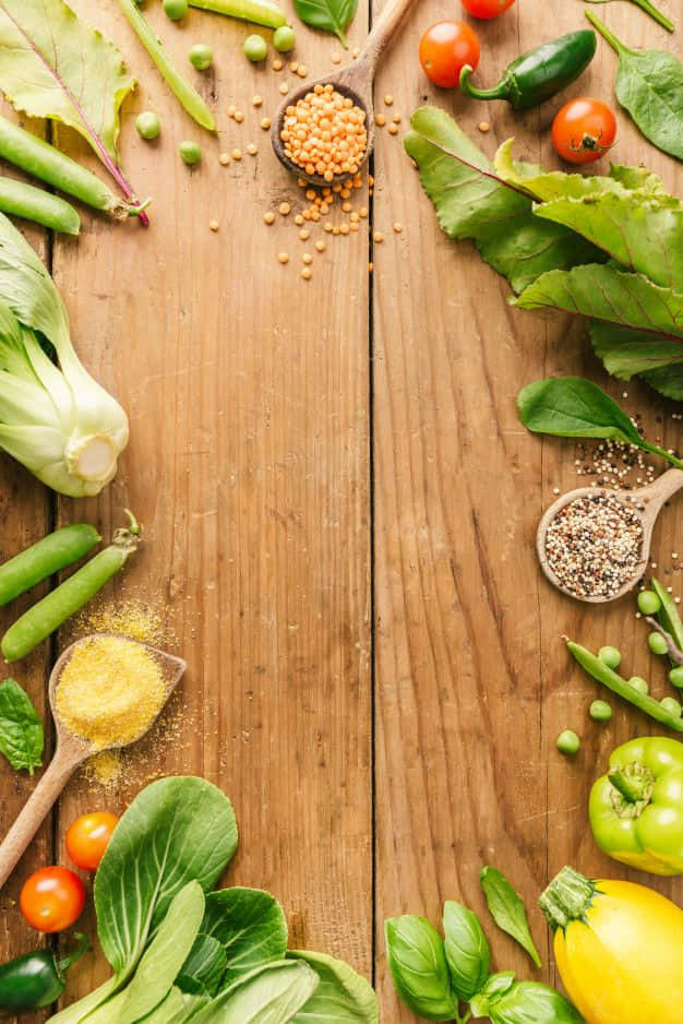 Delightful Circle Of Leafy Vegetables