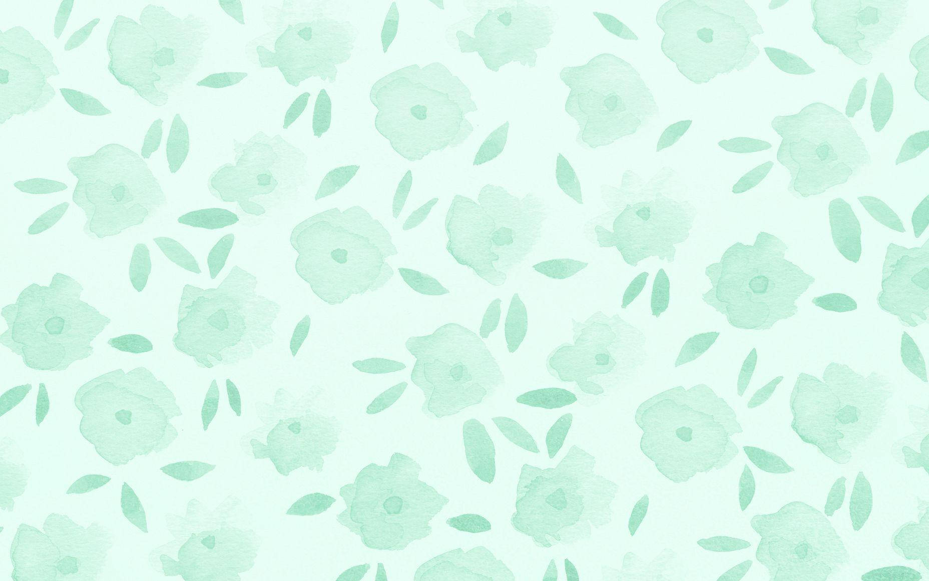 Delightful Digital Aesthetic Teal Smudgy Roses Background