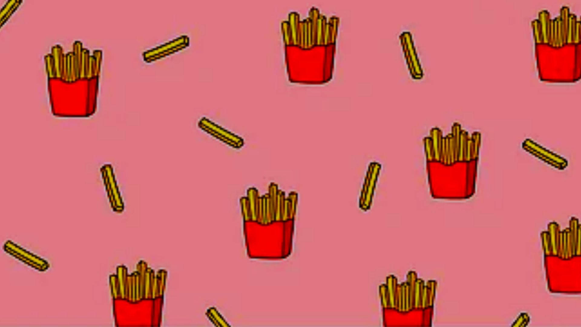 Delightful Golden French Fries Background