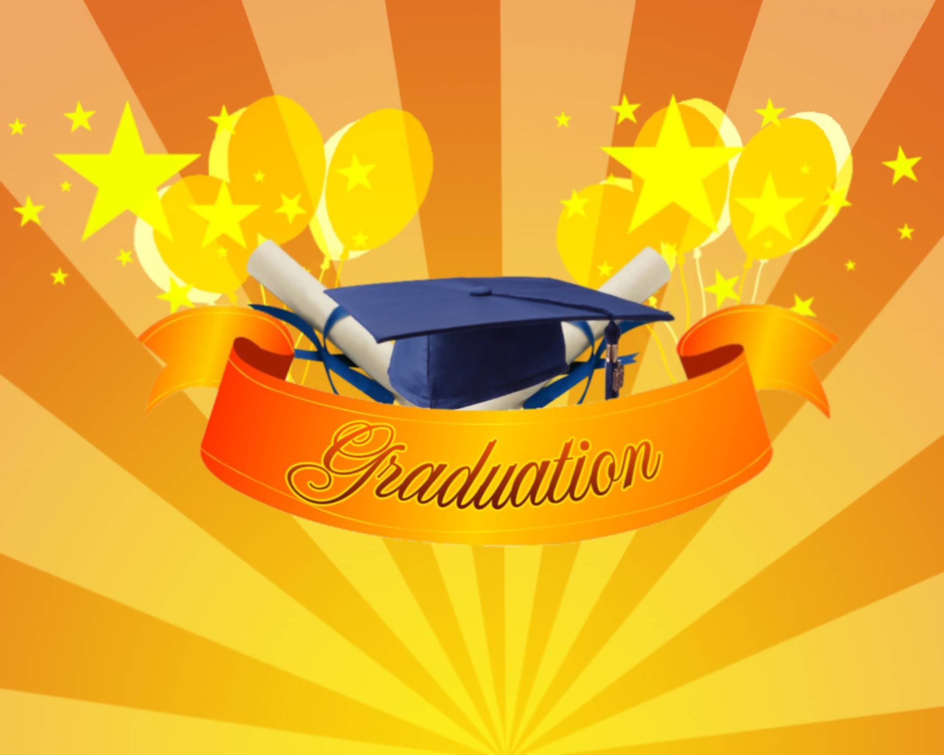 Delightful Golden Graduation Banner
