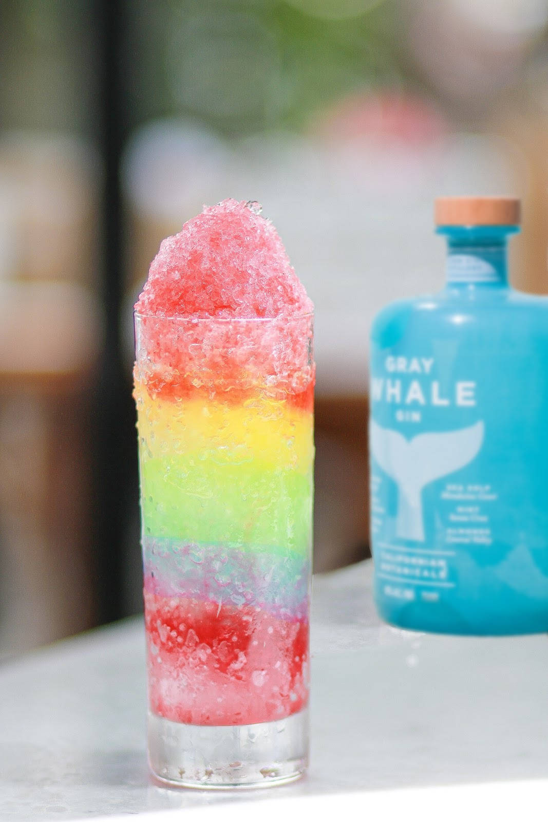 Delightful Gray Whale Gin Rainbow Slushy