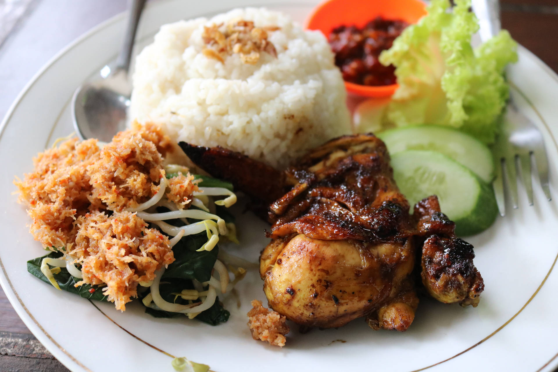 Delightful Malaysian Food Nasi Lemak Background