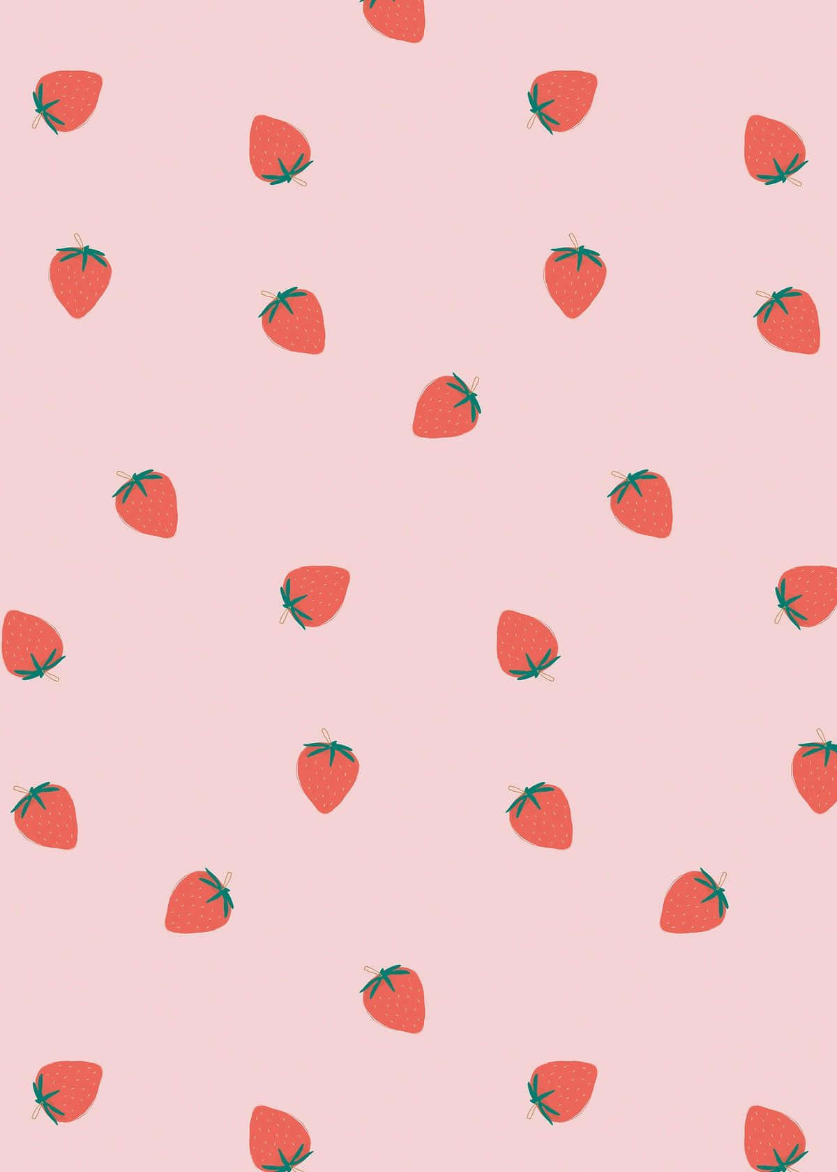 Delightful Pastel Strawberry Pattern Background