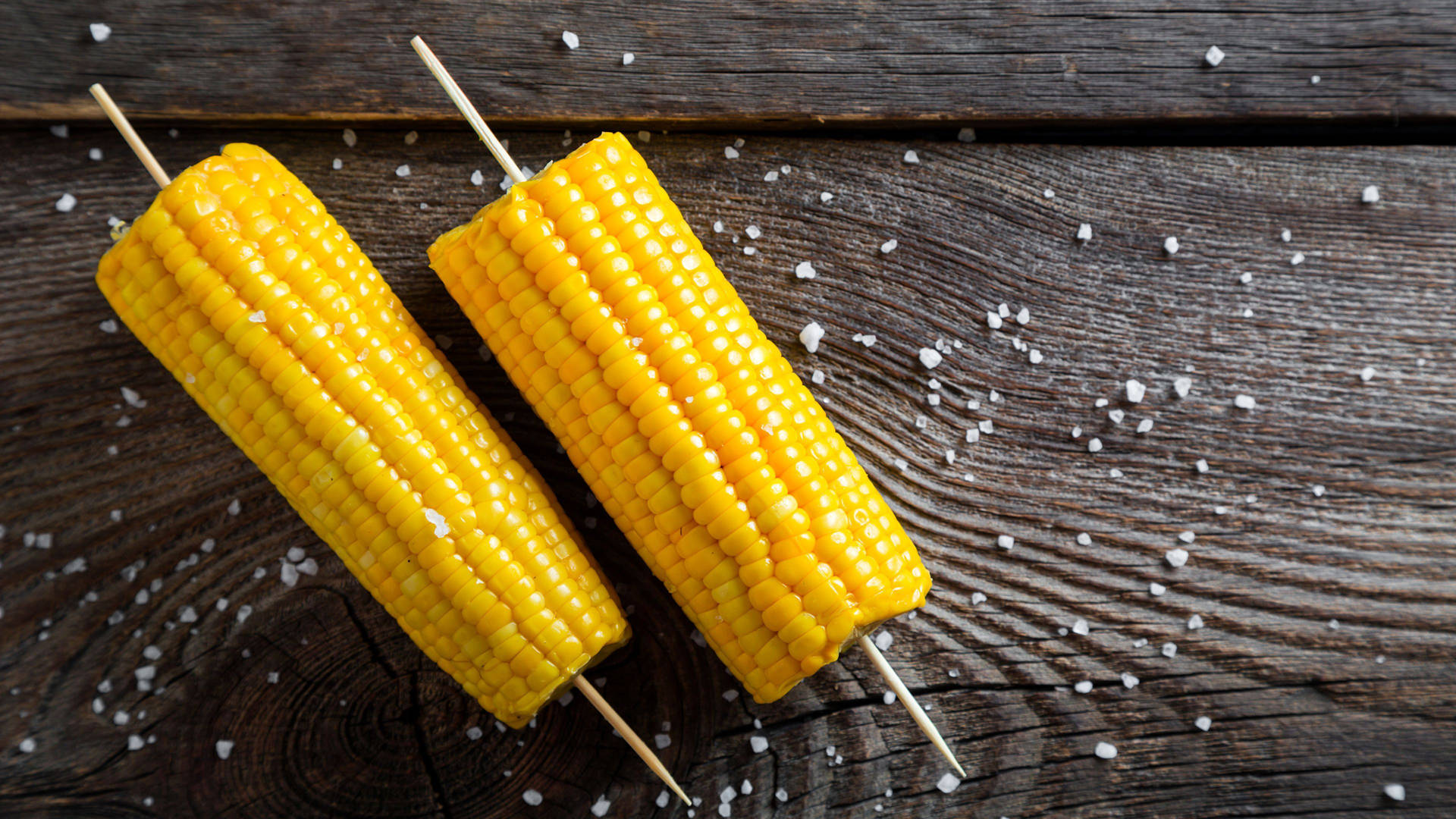 Delightful Sweetcorn On A Stick Background