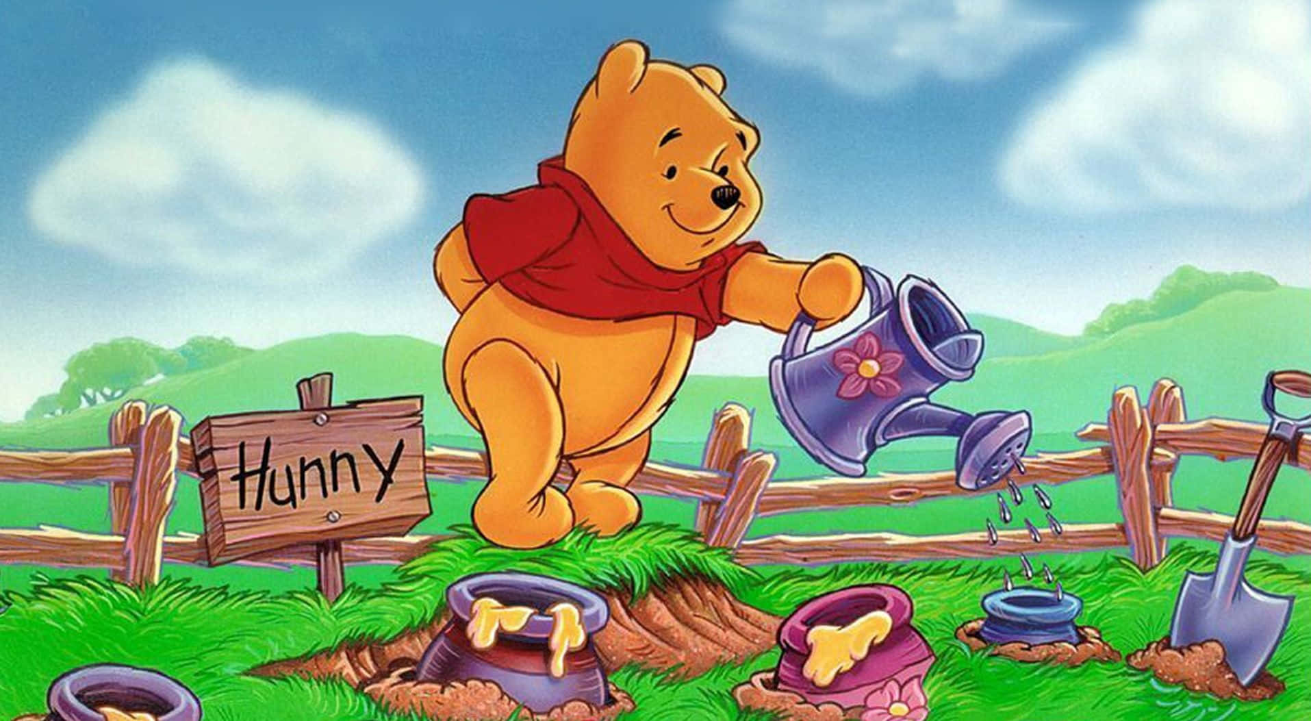 Delightful Winnie The Pooh Laptop Background
