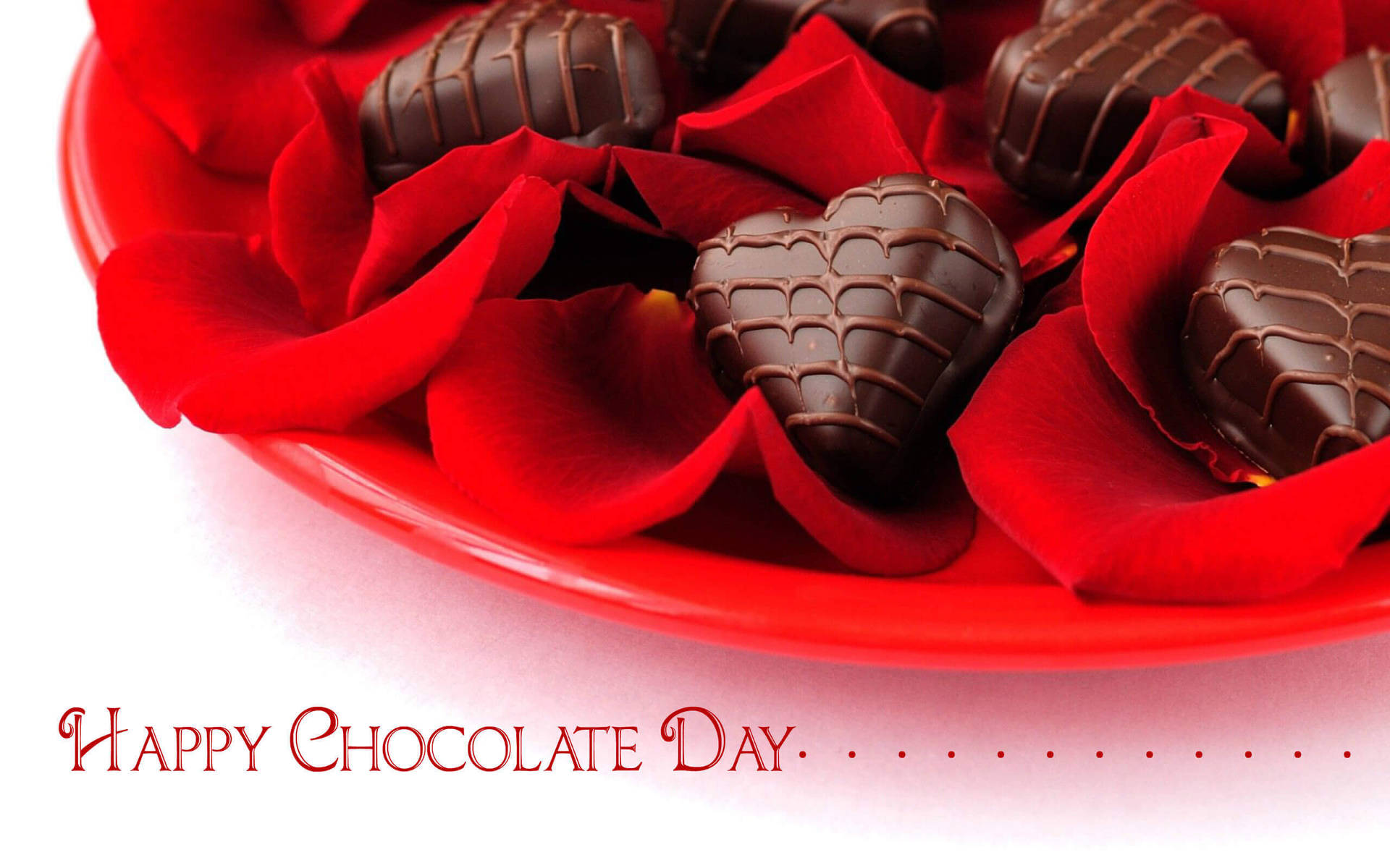 Delighting In Love's Sweetness - Heart-shaped Chocolates For Chocolate Day. Background