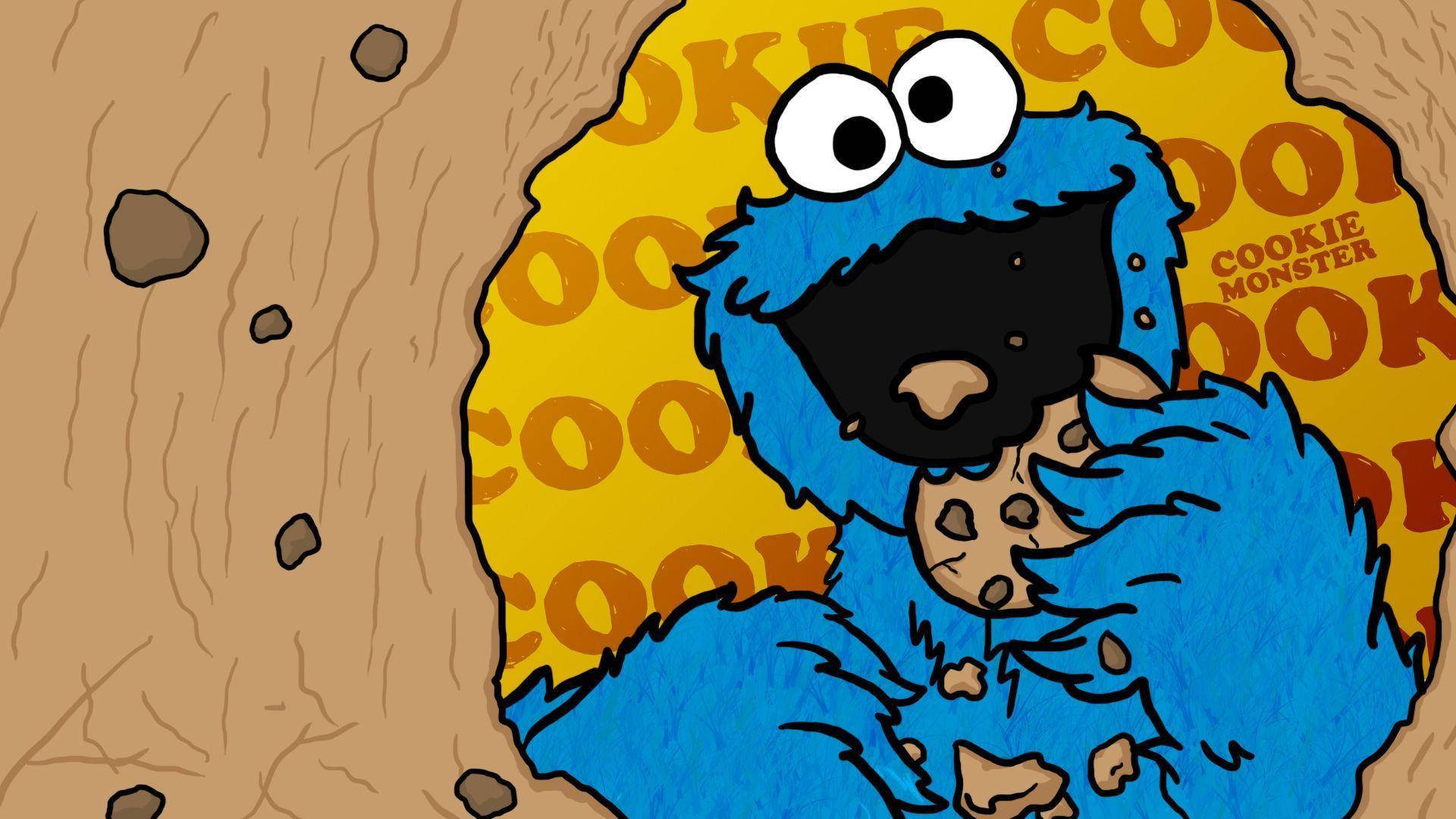 Delighting In The Sweetness Of A Cartoon Cookie Background