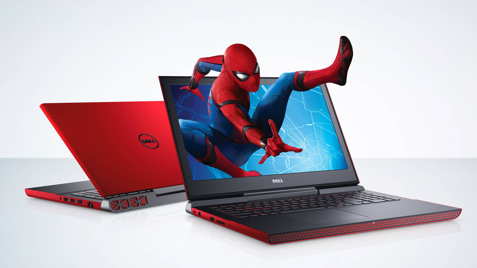 Dell 4k And Spiderman Collaboration Background