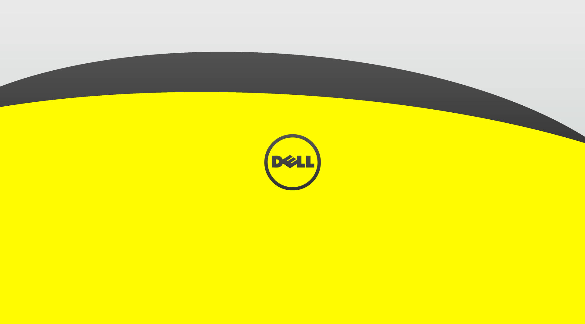 Dell 4k Logo On Yellow Background
