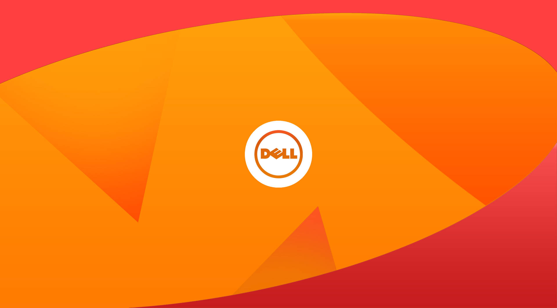 Dell 4k On Orange Canvas Background