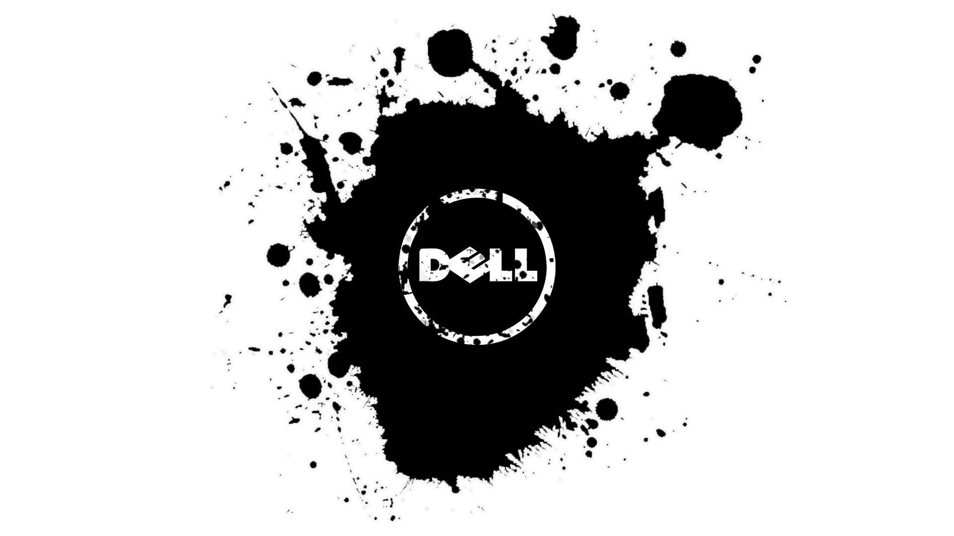 Dell Black Paint Splash Background