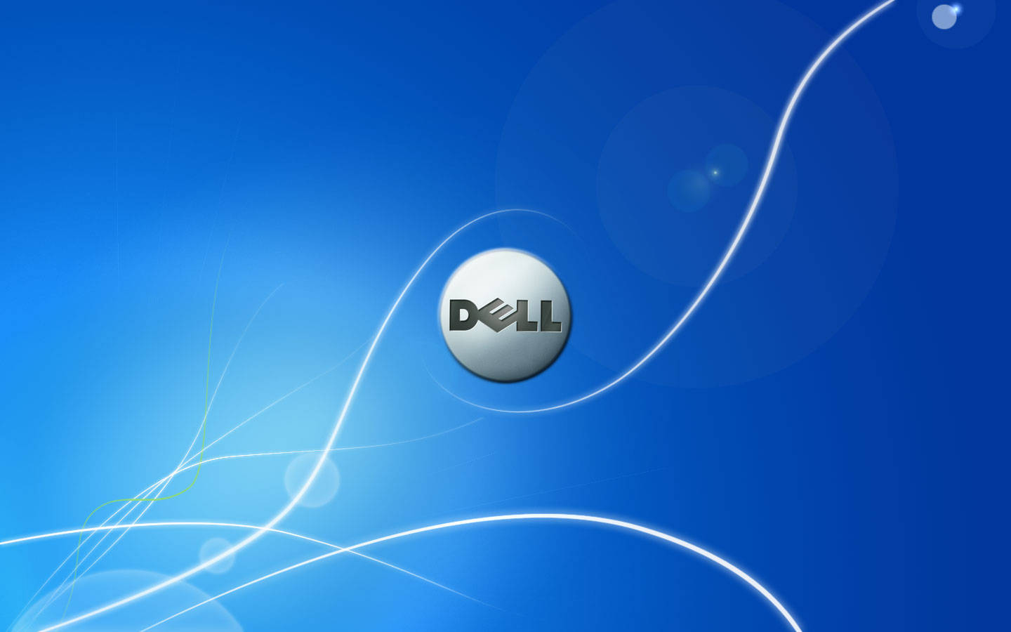 Dell Hd Logo In Bright Blue Background