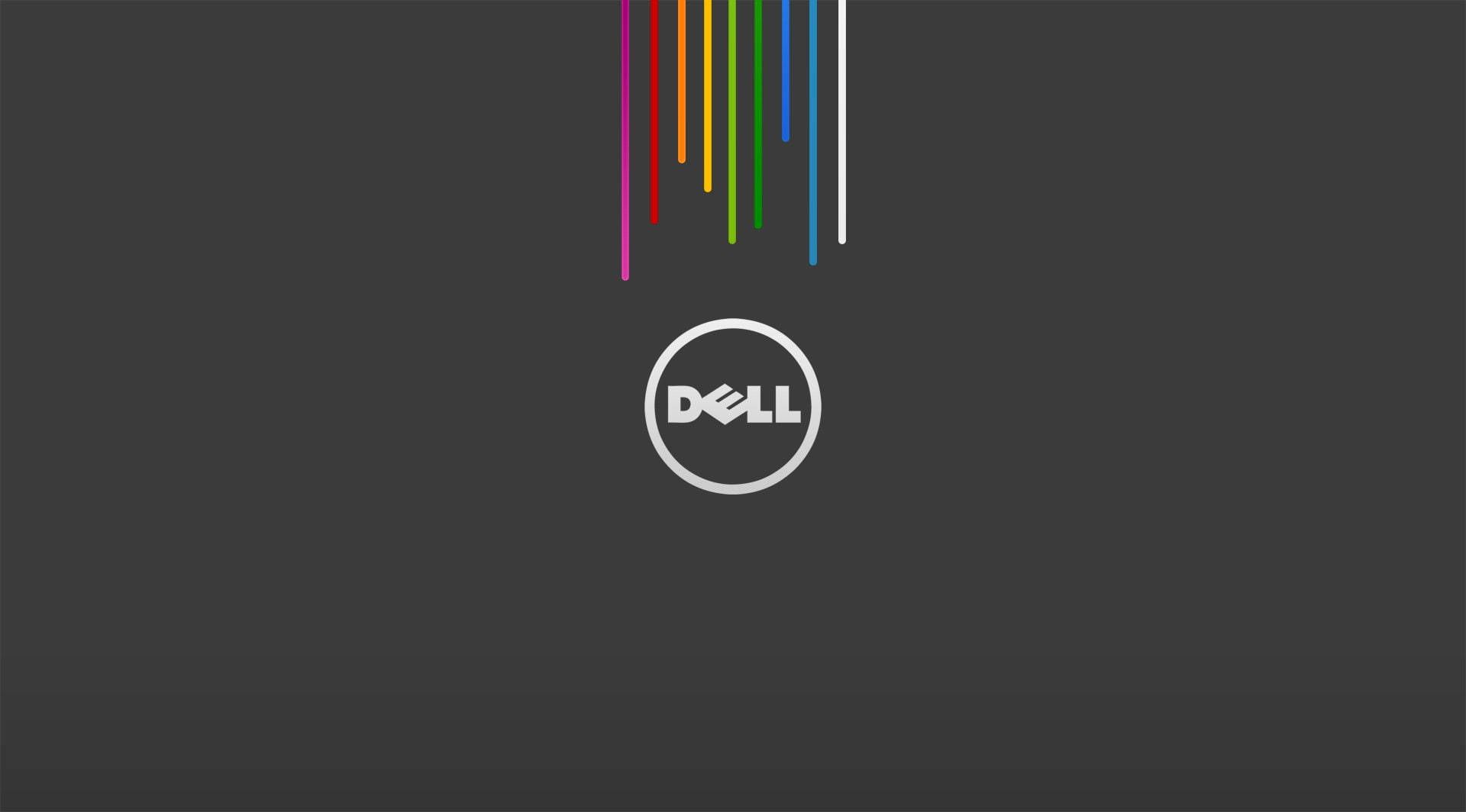 Dell Laptop Falling Colors Background