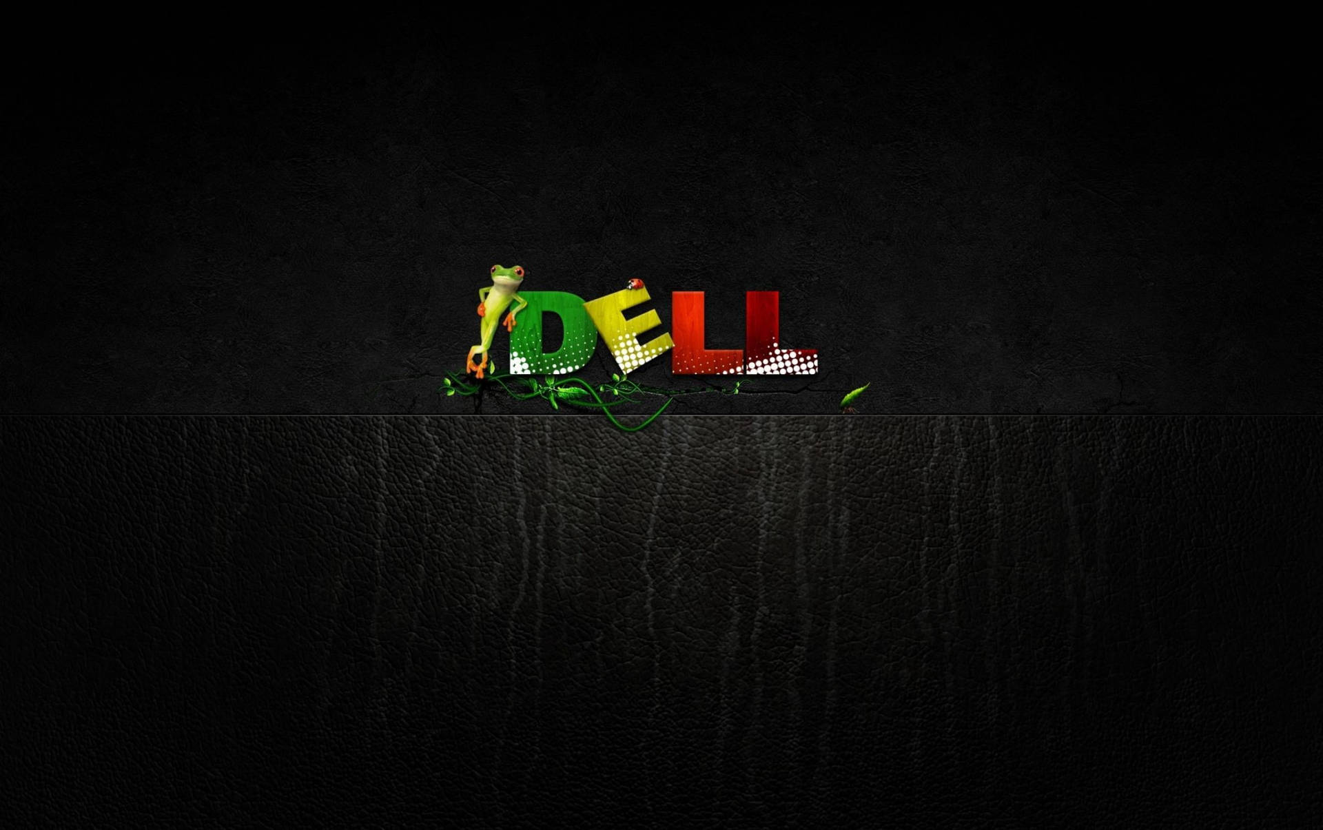 Dell Laptop With Frog Background