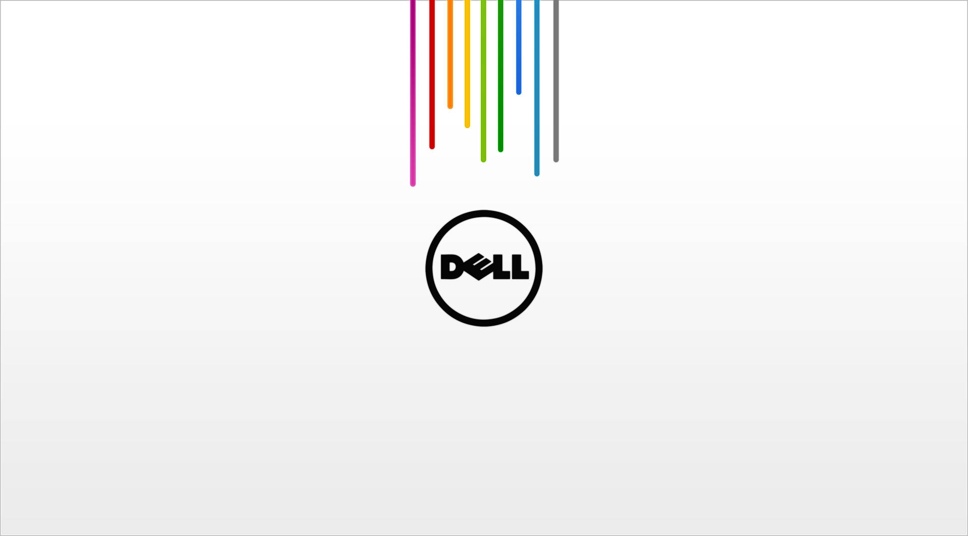 Dell Logo And Rainbow Background