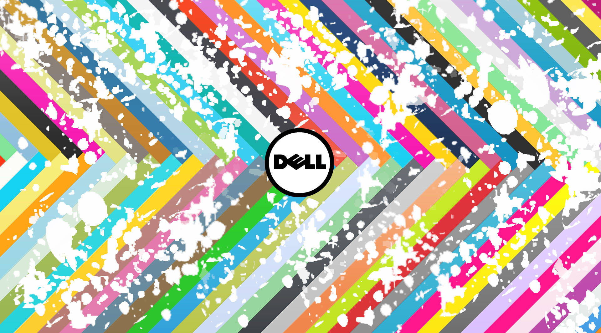 Dell On Colorful Paint Background