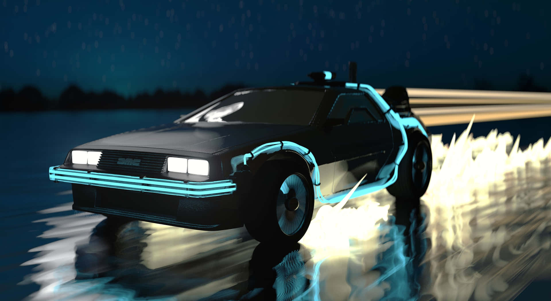 Delorean 4k 3830 X 2090 Background