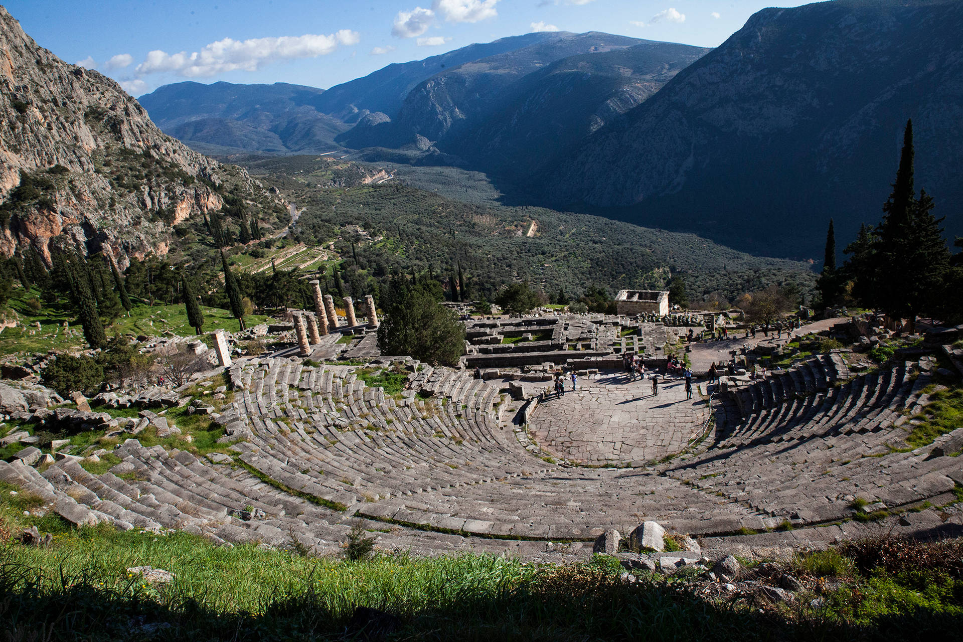 Delphi Ruins Hd Background