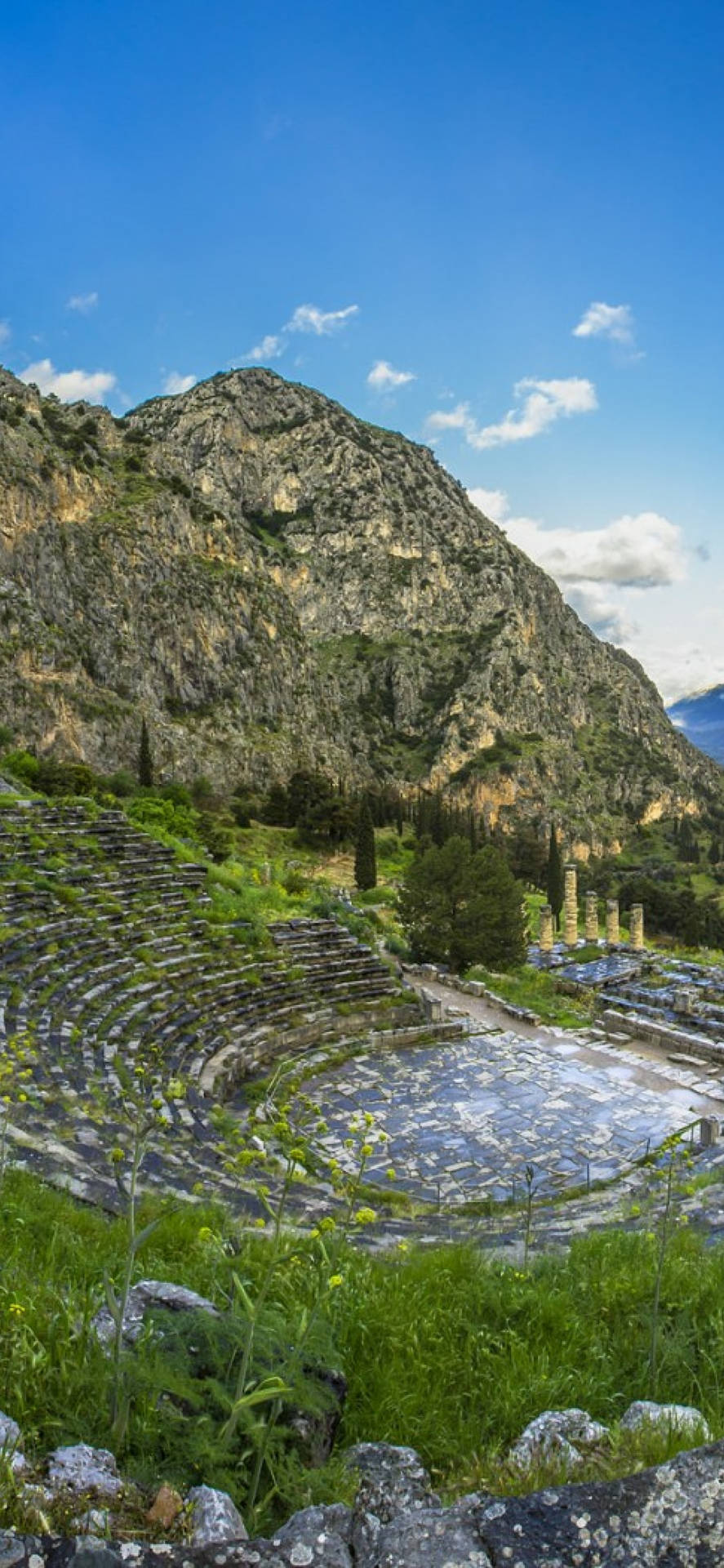 Delphi Theater Ruins Iphone Background