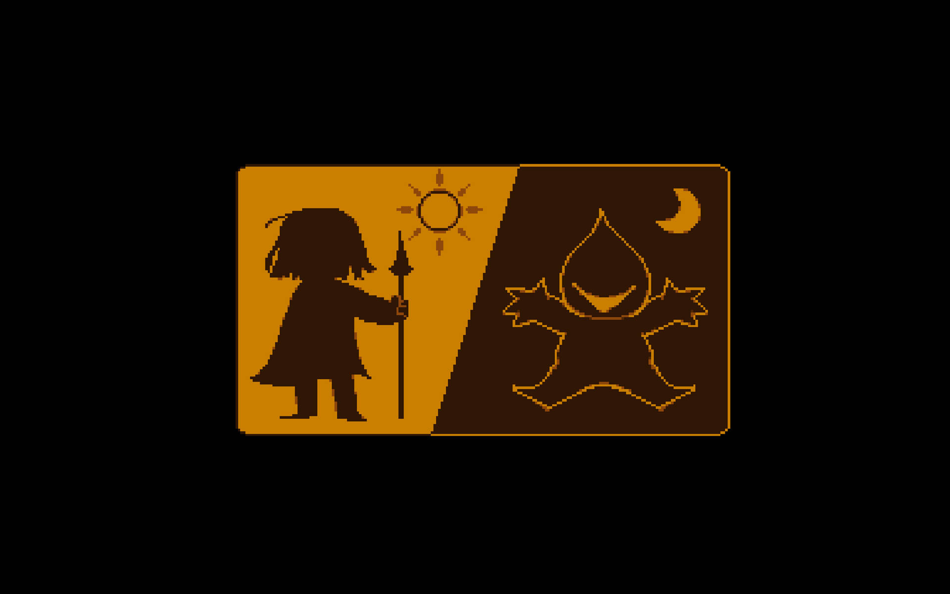 Deltarune Light And Dark Gold Badge Background