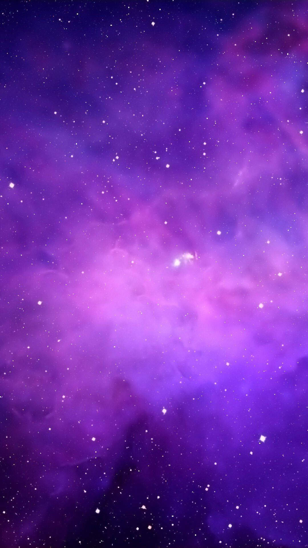 Delve Into The Bright And Majestic Purple Aesthetic Galaxy Background