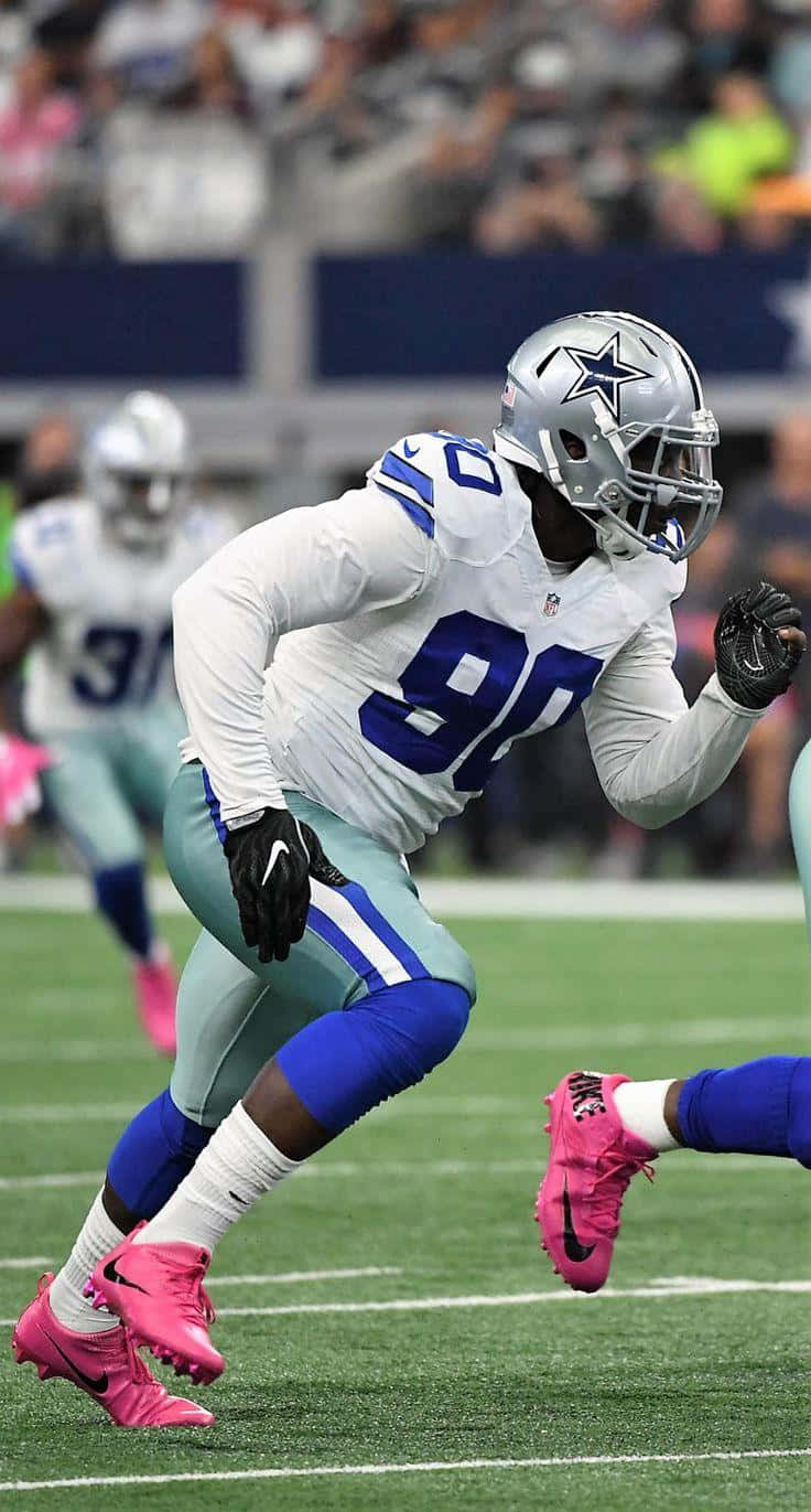 Demarcus Lawrence Pink Shoes Background