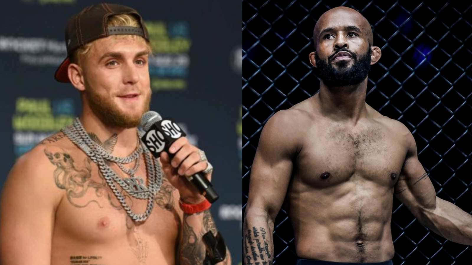 Demetrious Johnson And Jake Paul Face-off Poster Background