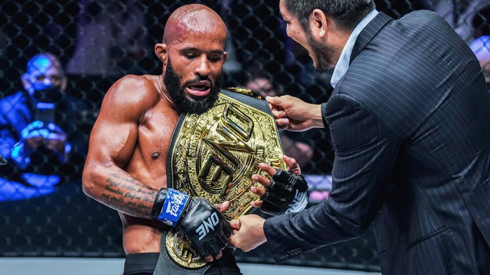 Demetrious Johnson One Flyweight Champion Belt Background