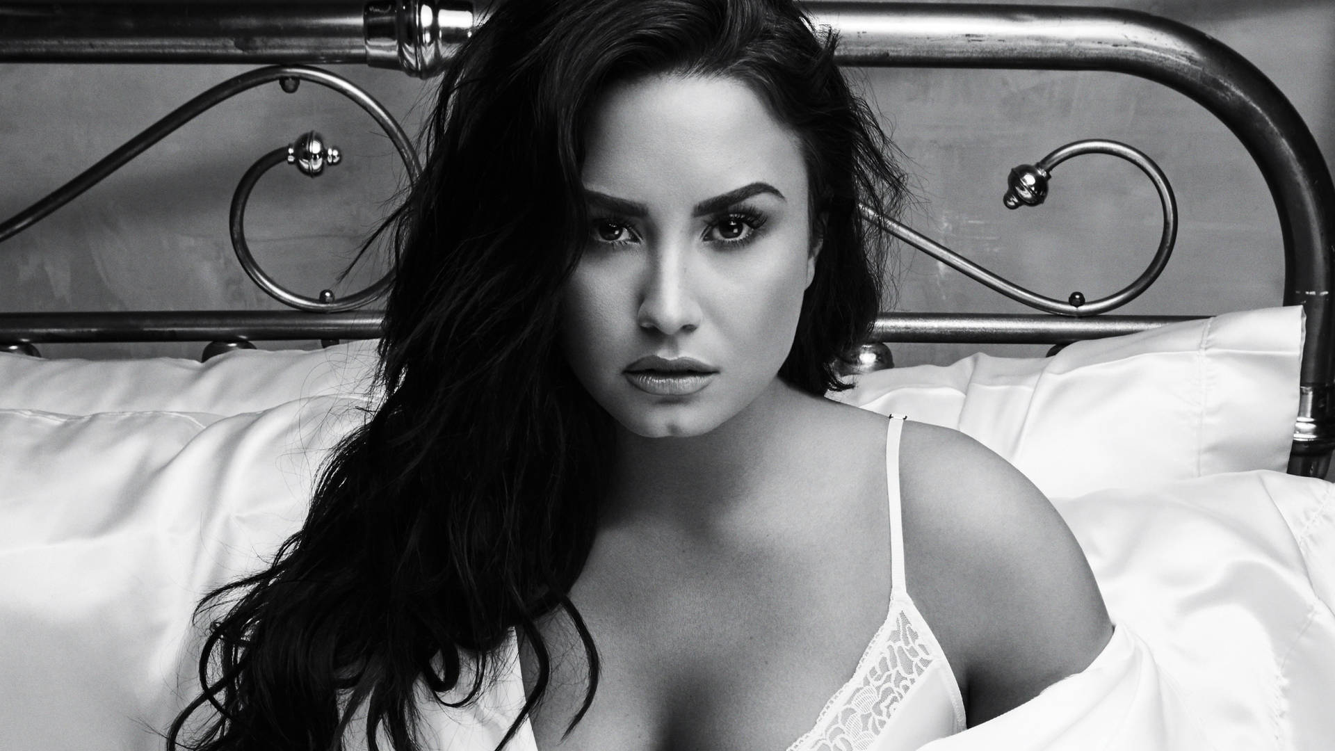 Demi Lovato Black And White Background