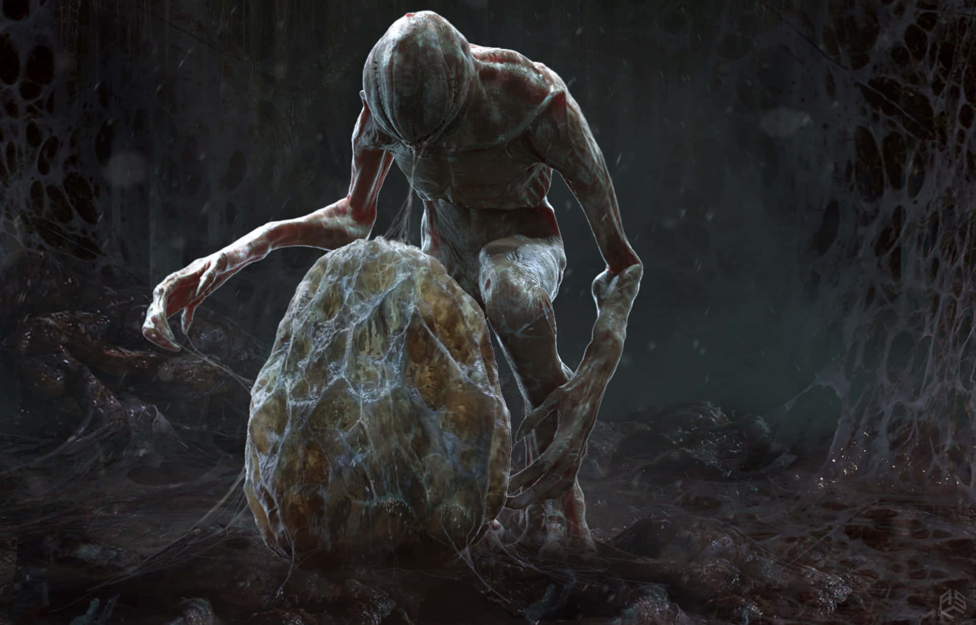 Demogorgon Creature From The Netflix Show Stranger Things Background