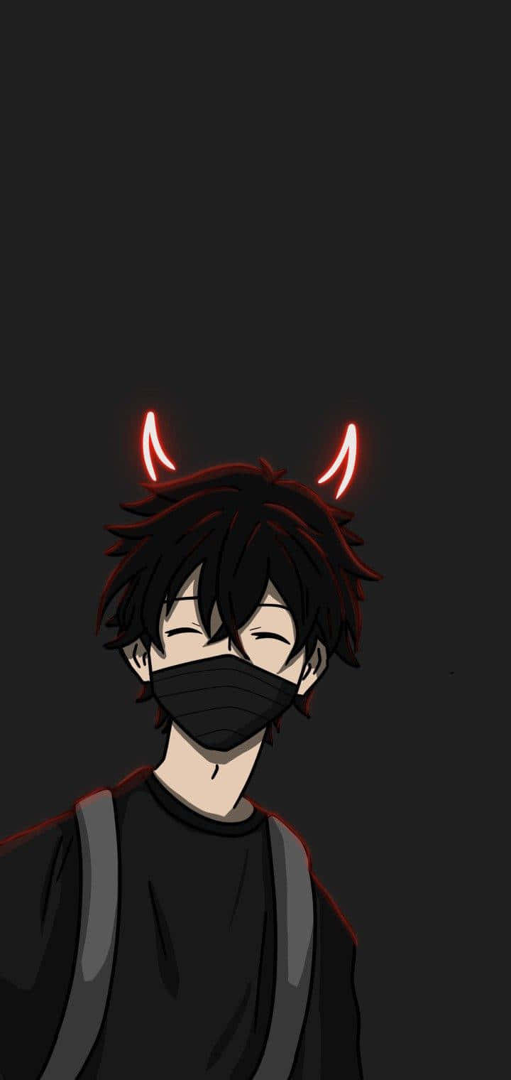 Demon Boy Wearing Black Anime Pfp Background