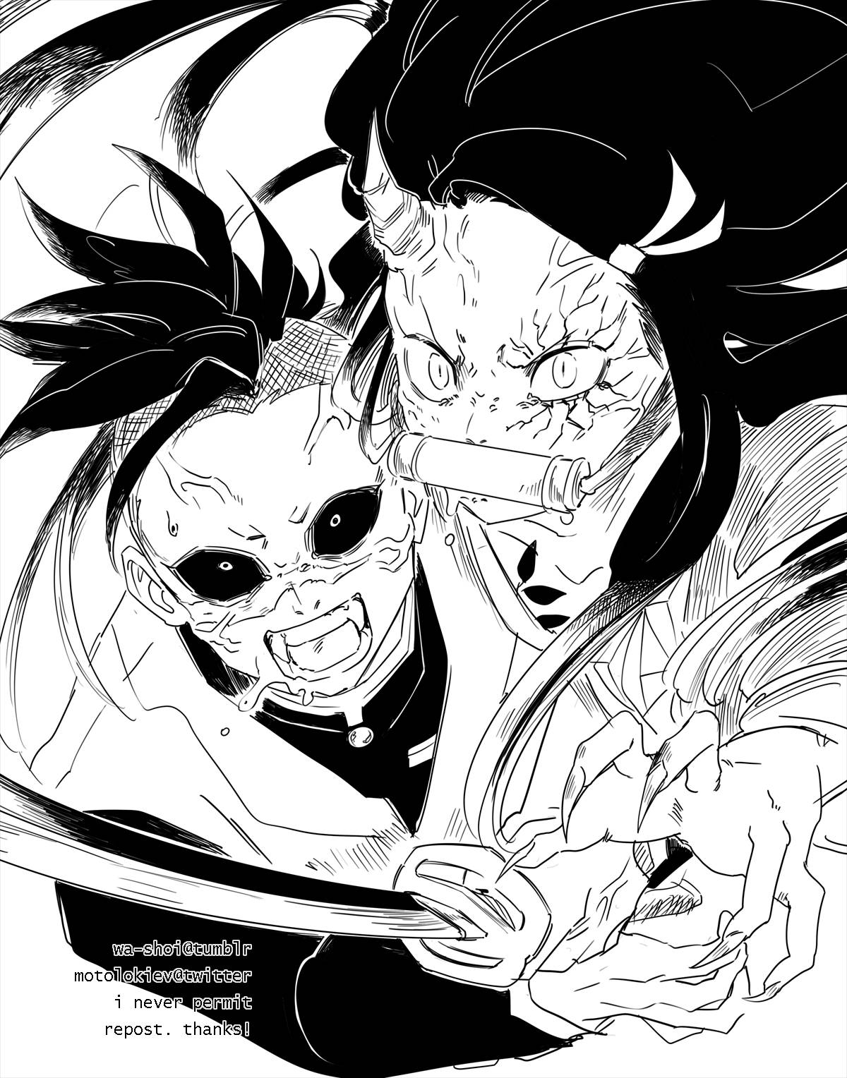 Demon Genya And Nezuko Background
