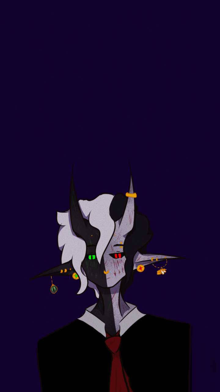 Demon Ranboo Dark Art Background