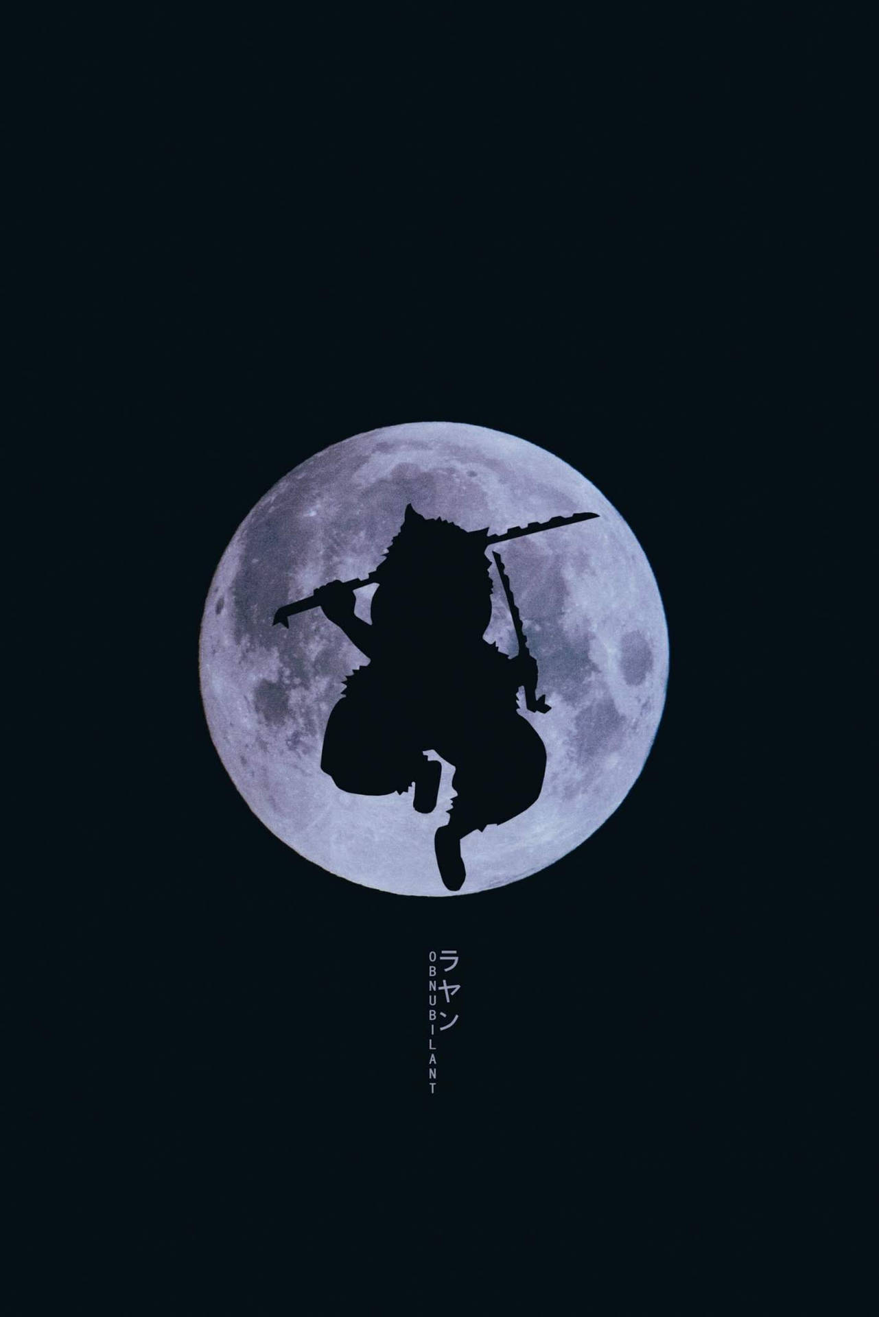 Demon Slayer Aesthetic Inosuke Moon Background