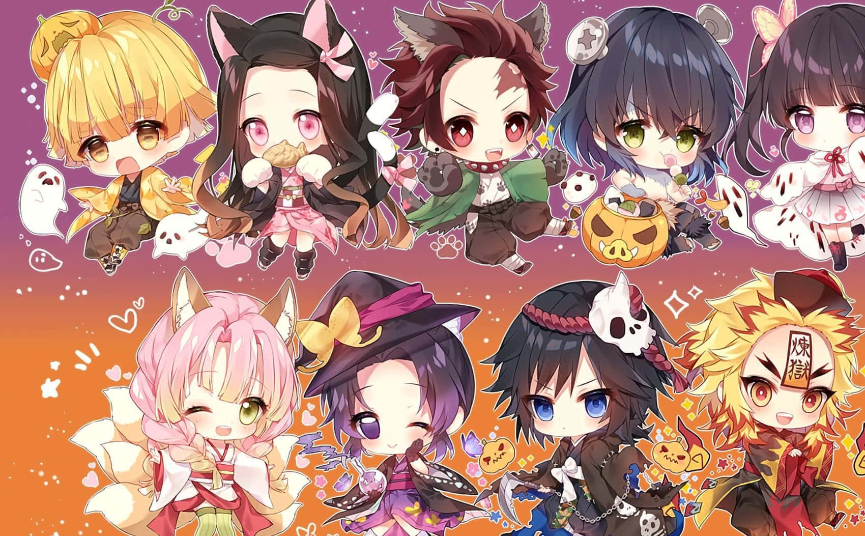 Demon Slayer Anime All Characters Hd Chibi Version