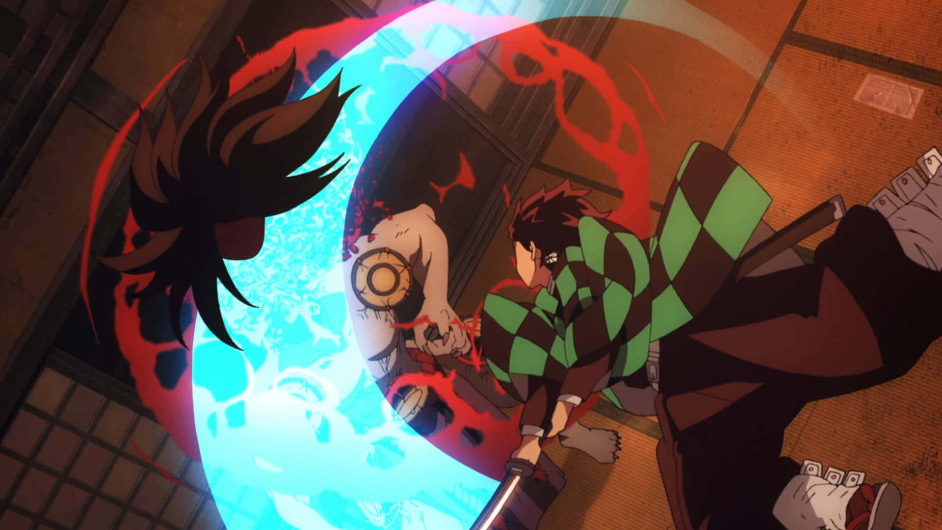 Demon Slayer Anime Kamado Tanjiro And Kyogai Background