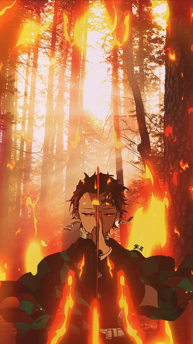 Demon Slayer Character Tanjiro Fire Pfp