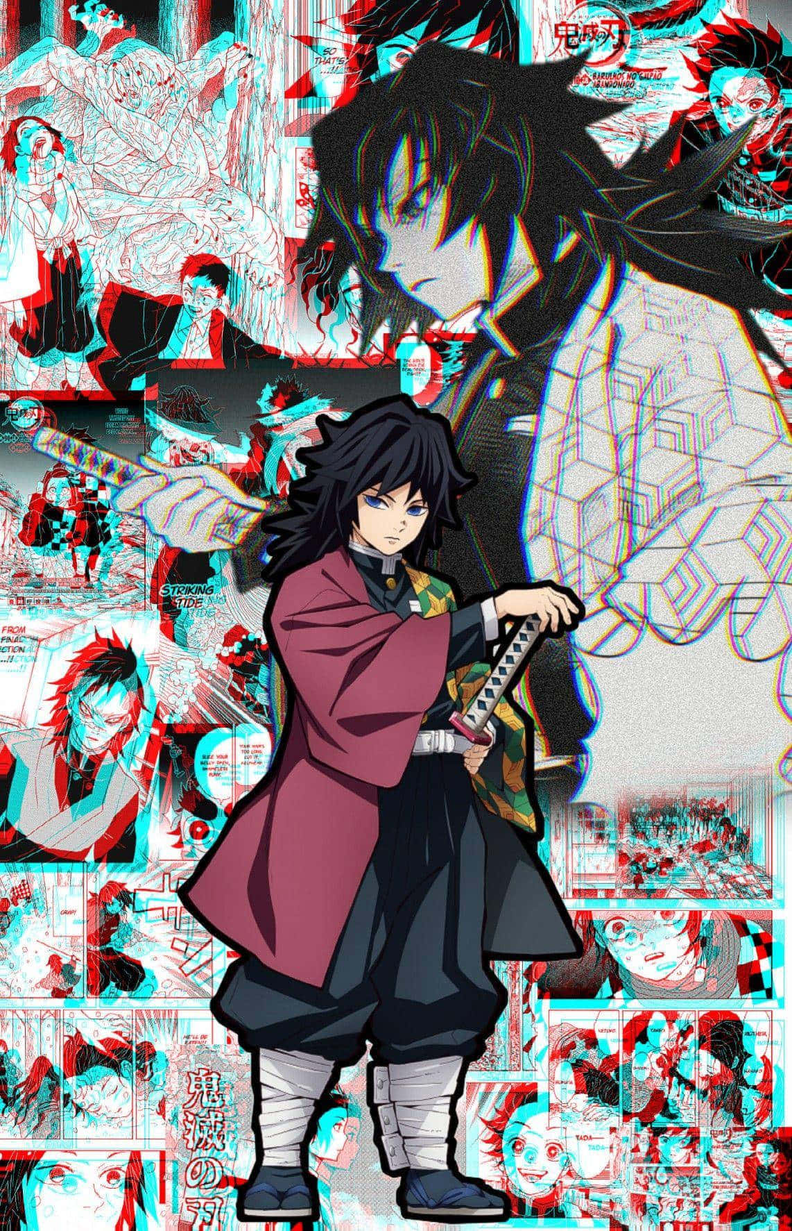 Demon Slayer Giyu Tomioka Aesthetic Manga Background