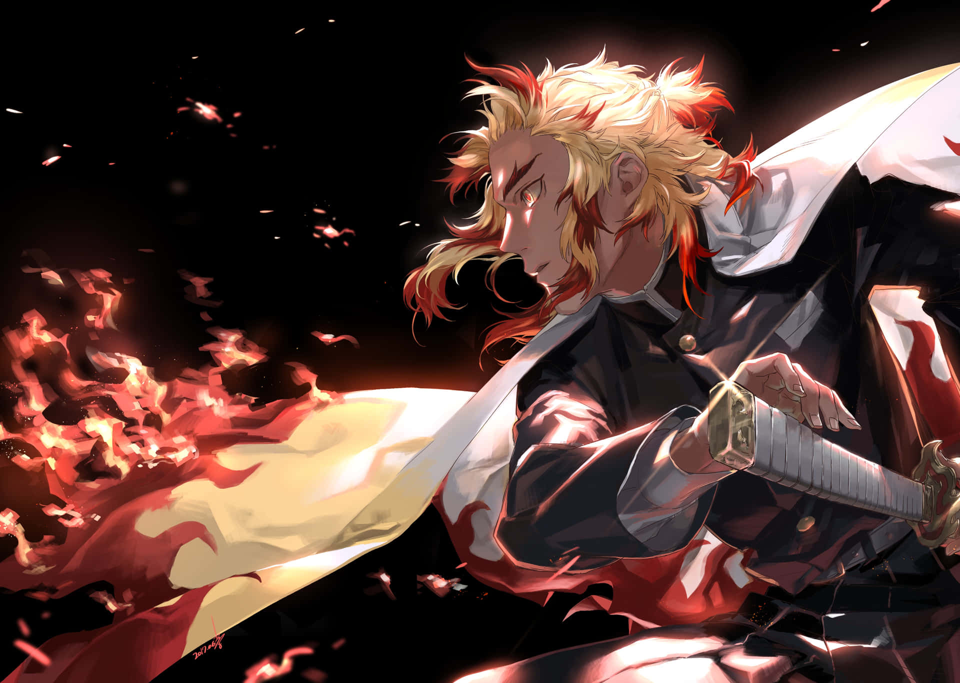 Demon Slayer Kyojuro Rengoku Fire Pfp