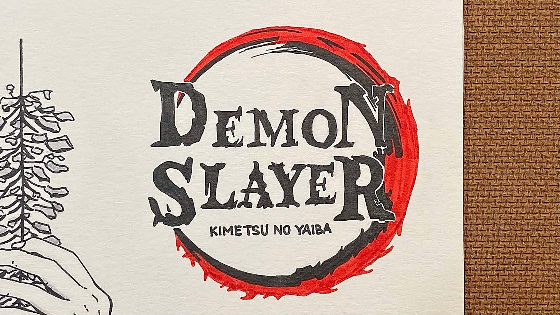 Demon Slayer Logo Art Background