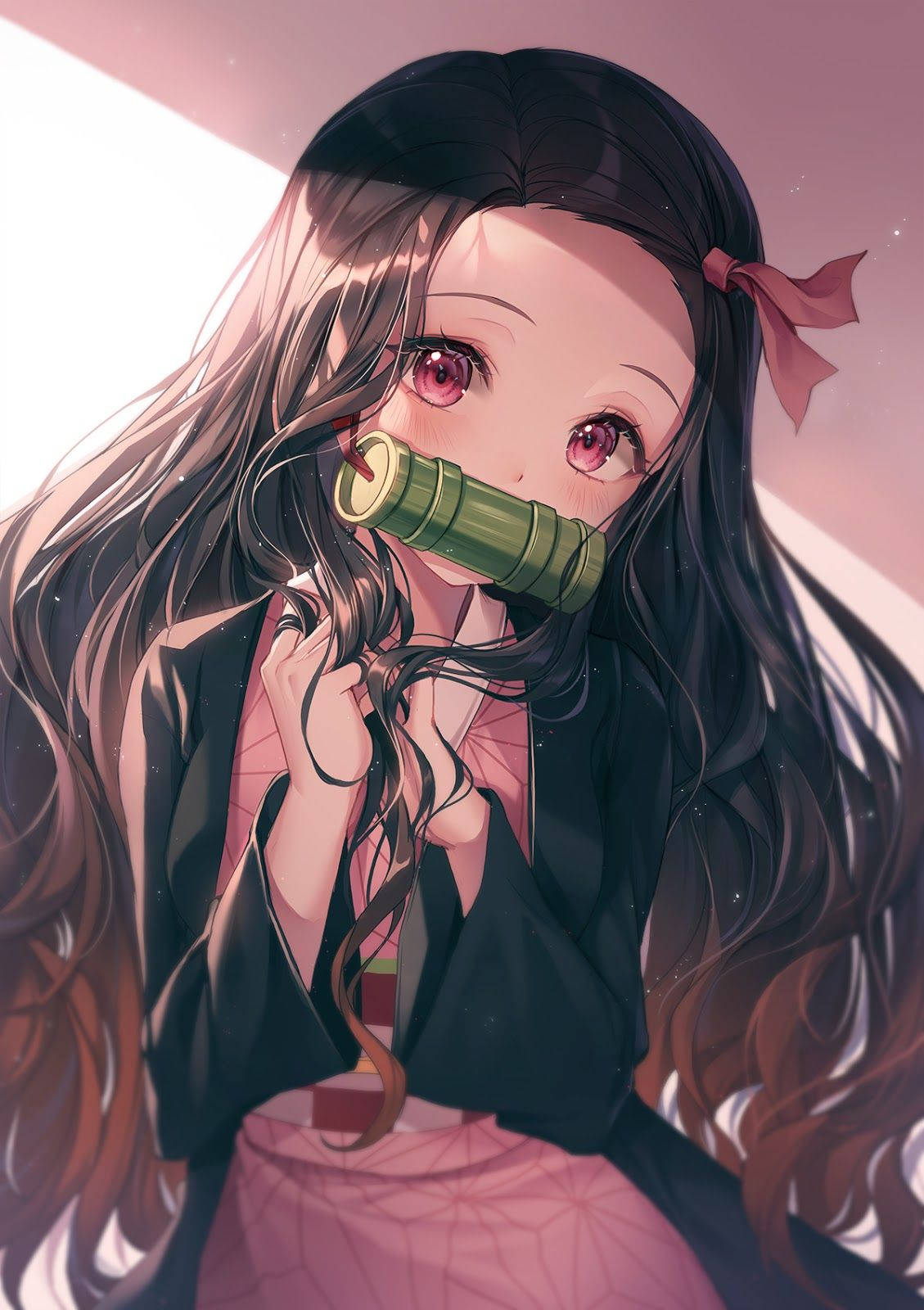 Demon Slayer Nezuko Cute Aura Background