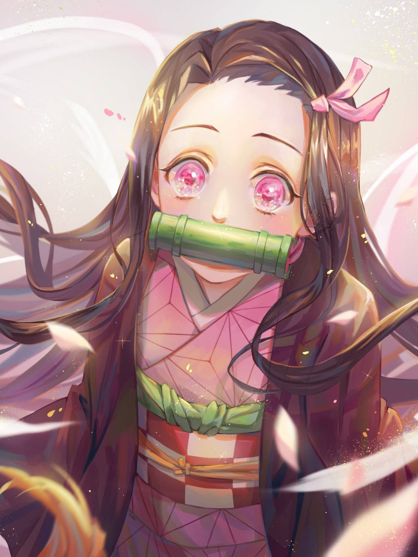 Demon Slayer Nezuko Cute Close Up Background