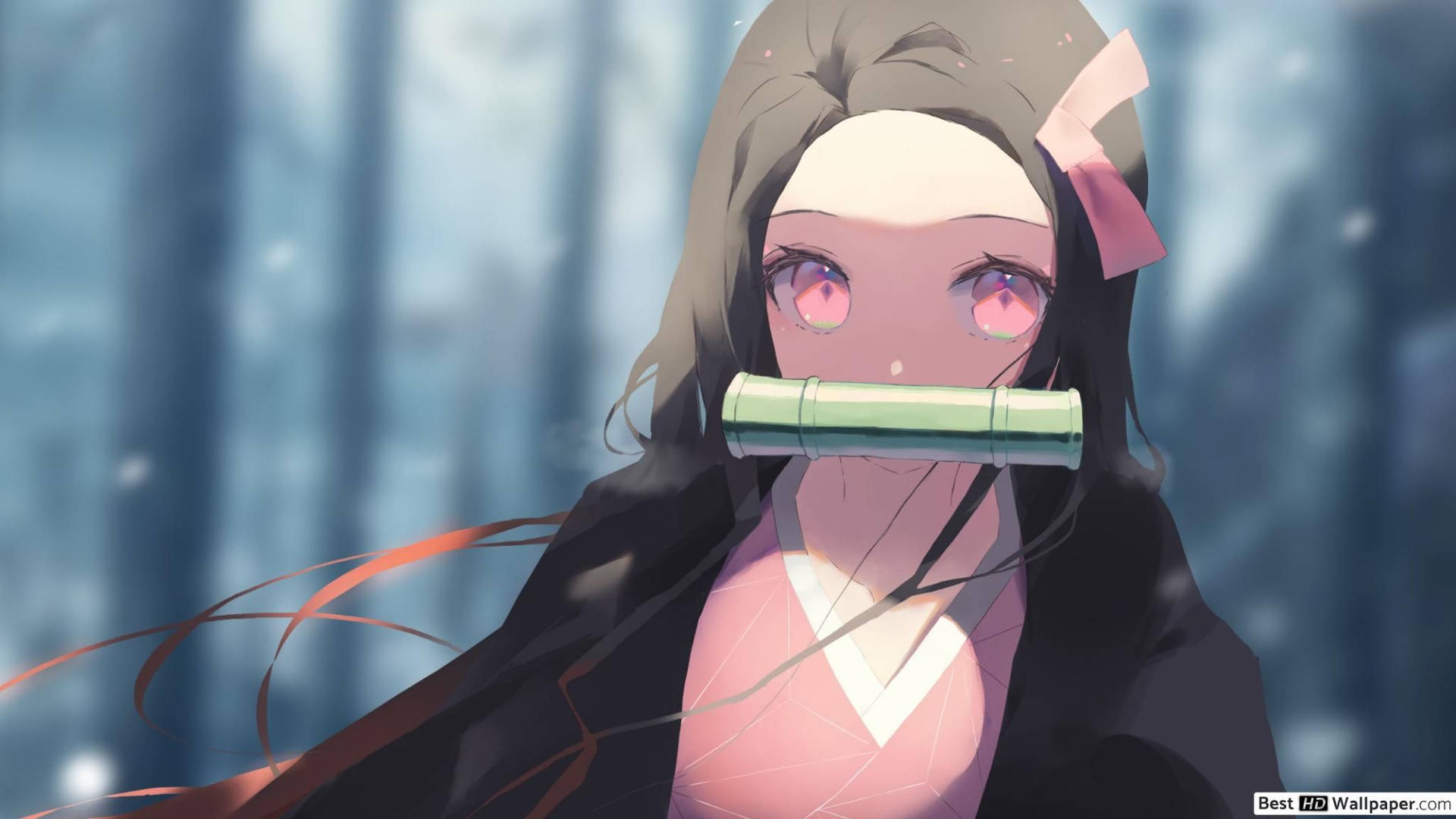 Demon Slayer Nezuko Cute Eyes Background