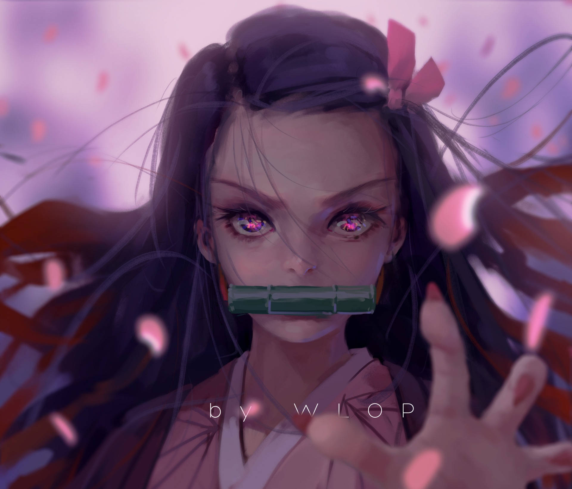 Demon Slayer Nezuko Cute Face Background