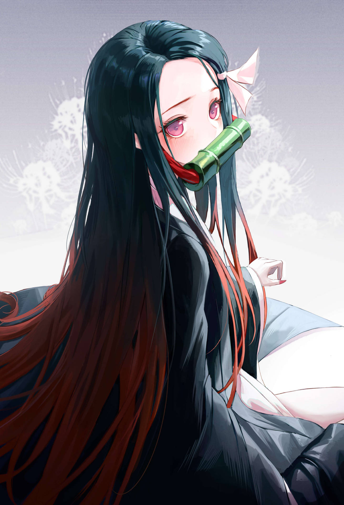 Demon Slayer Nezuko Cute Face Background