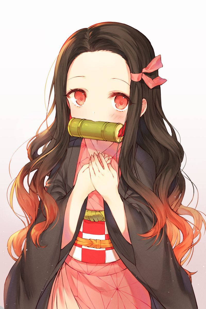 Demon Slayer Nezuko Cute Face Background