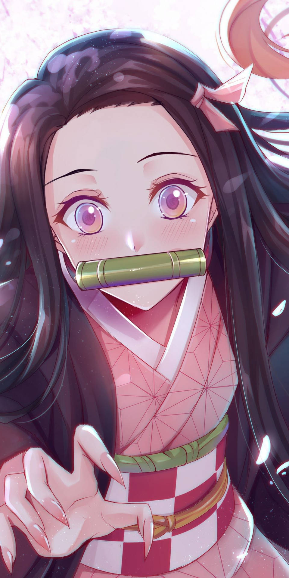 Demon Slayer Nezuko Cute Face Background