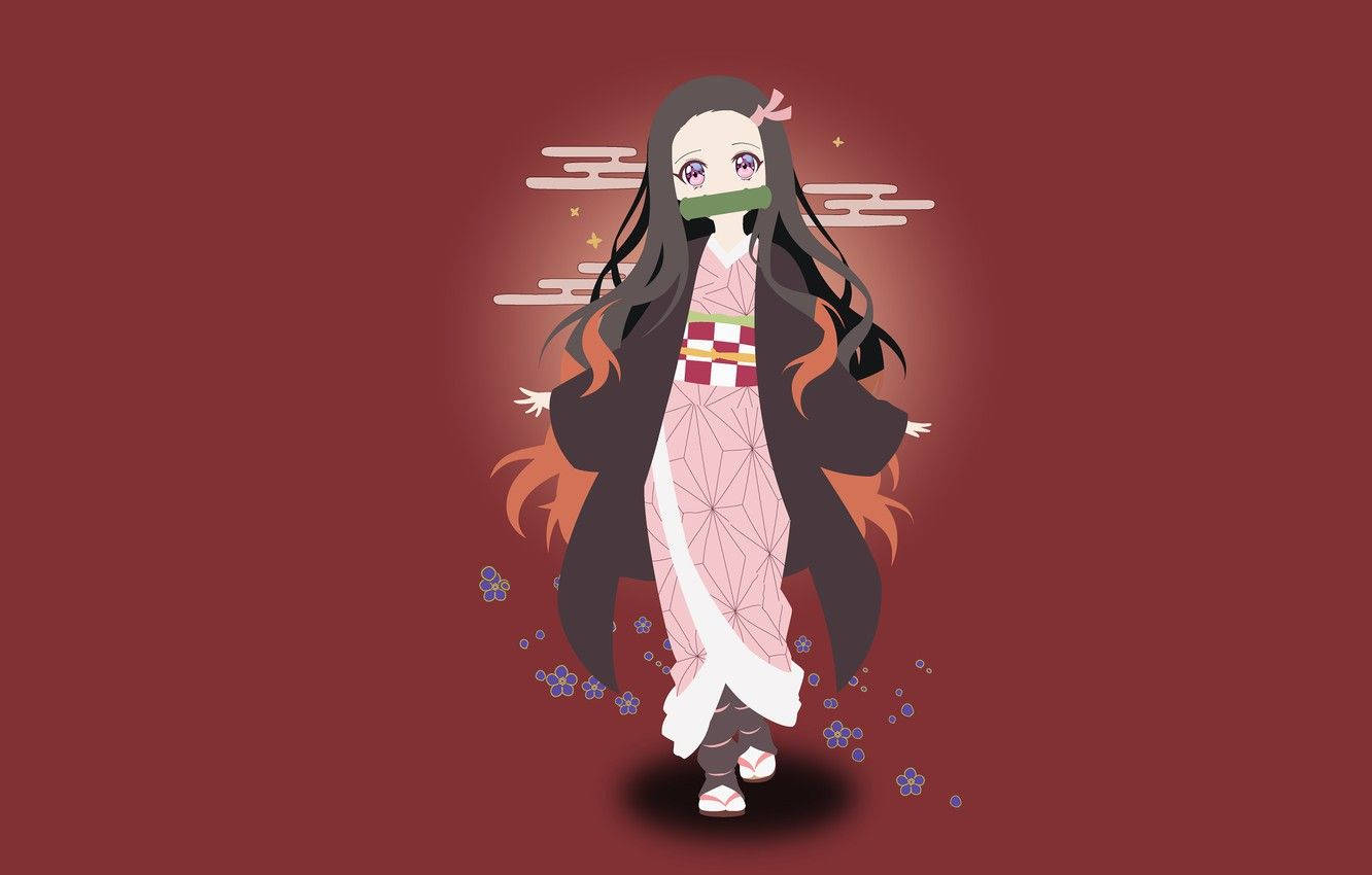 Demon Slayer Nezuko Cute Full Body Background